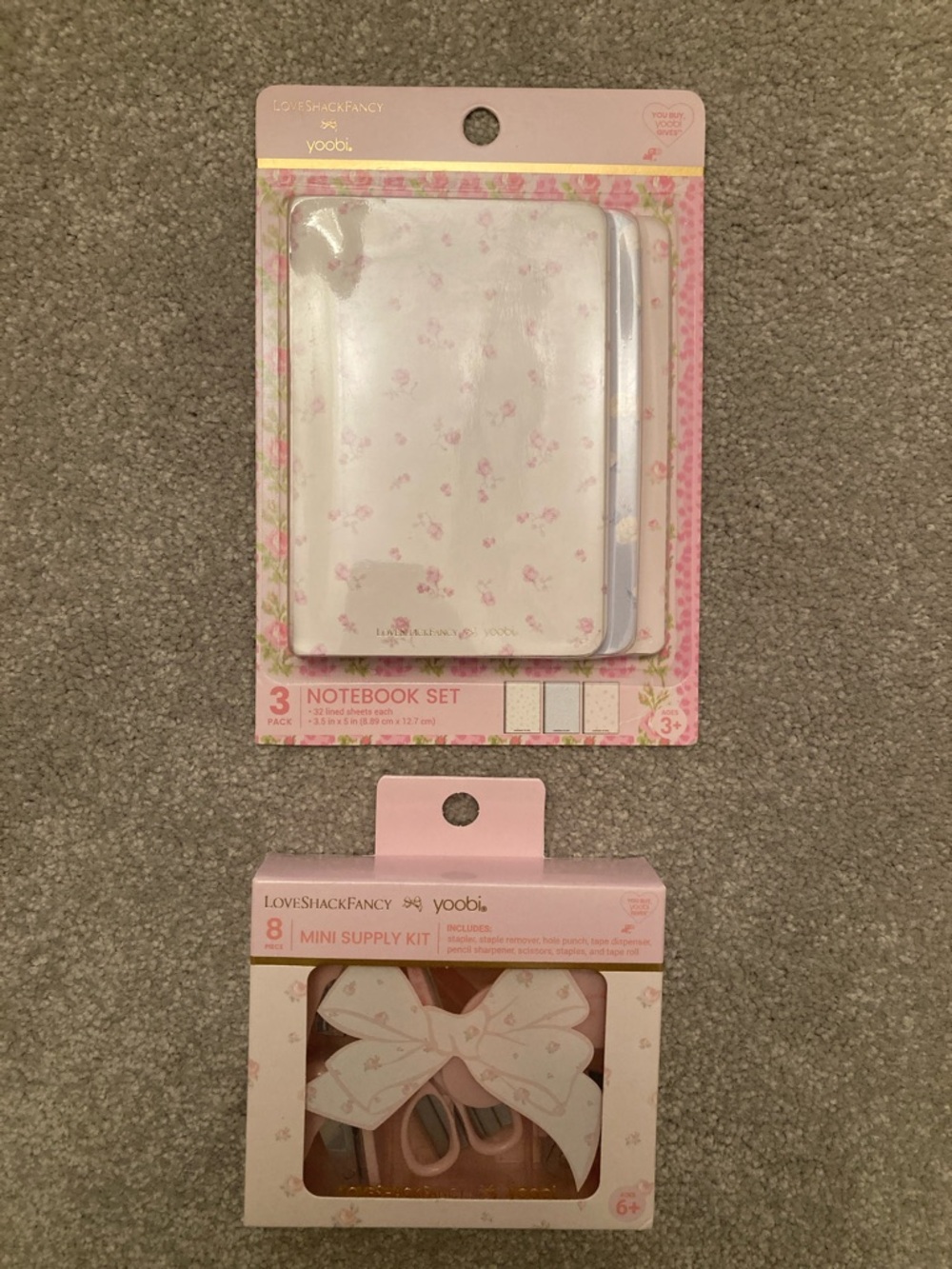 IN-HAND | LoveShackFancy x Target Yoobi Mini Journals & Mini Office Supply Kit